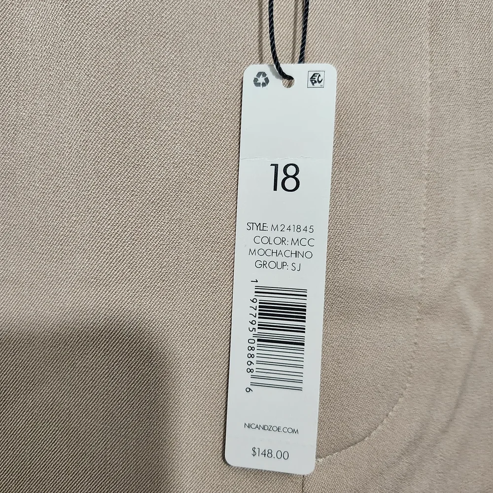 NIC+ZOE Women's Tan Wide Leg Pants - Picture 4 of 8